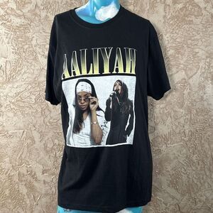 Aaliyah 3X T-Shirt Black Graphic Tee Vintage Style Made in Honduras